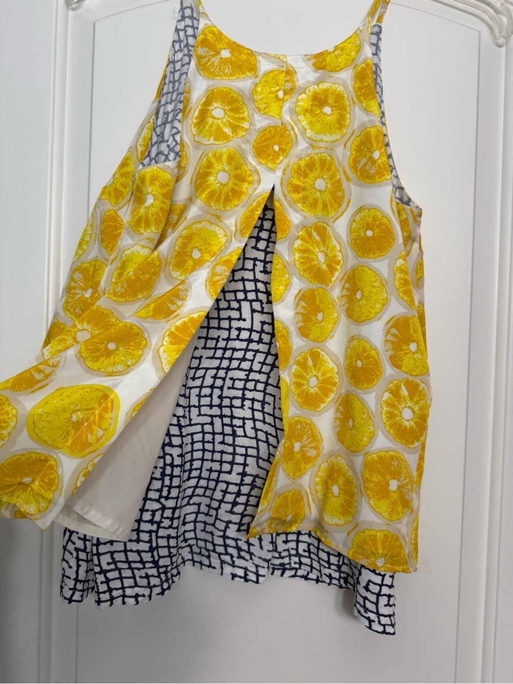 Anthropologie Porridge Citrus-Print Spaghetti Strap Tank - Picture 3 of 5